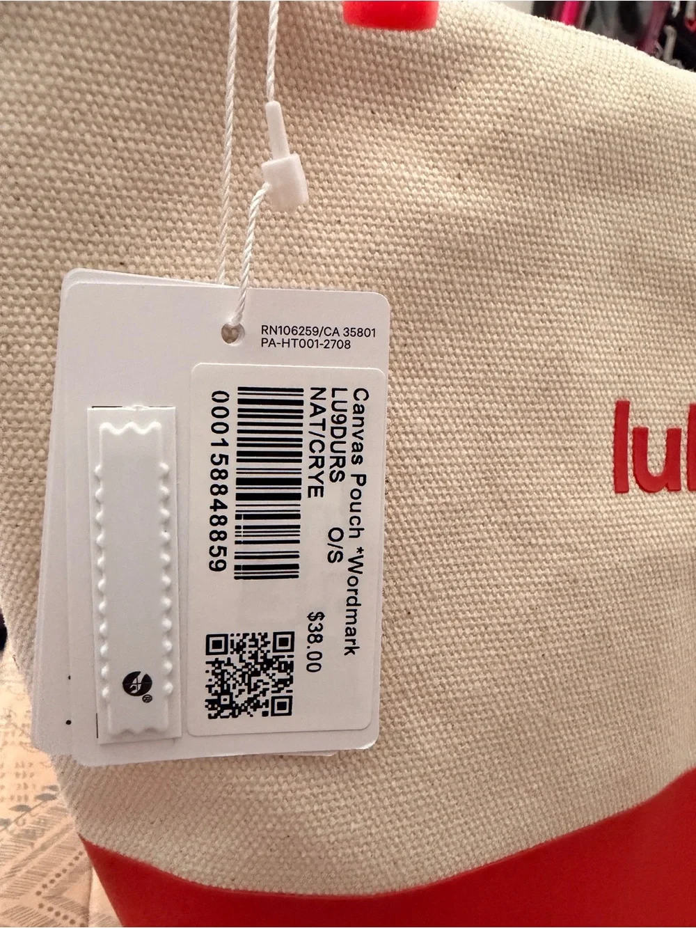 Lululemon Canvas Pouch *NWT*